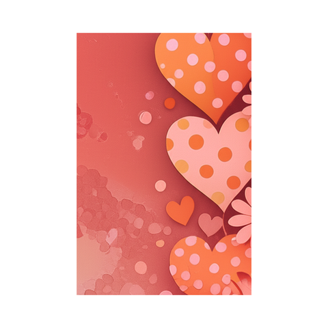 Polka Hearts Pattern Rug