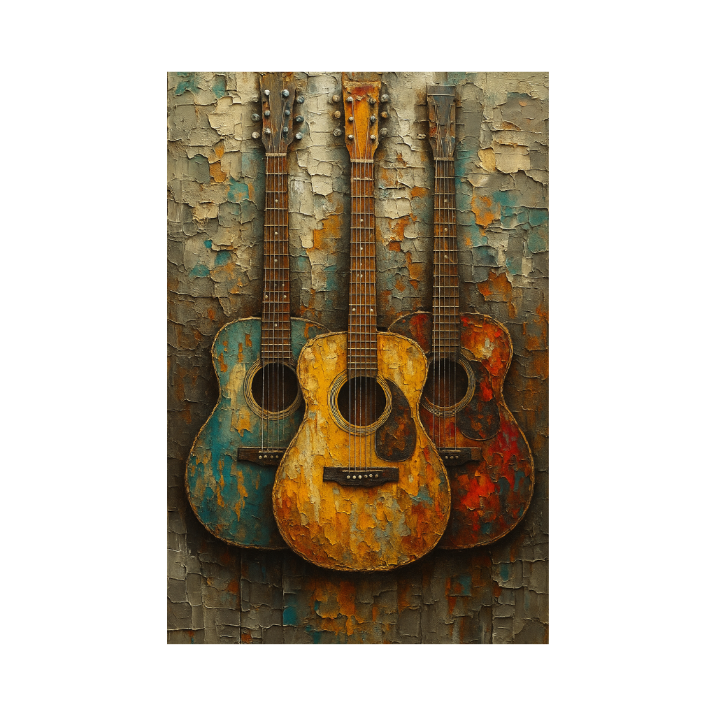 Rustic Guitar Trio Rug