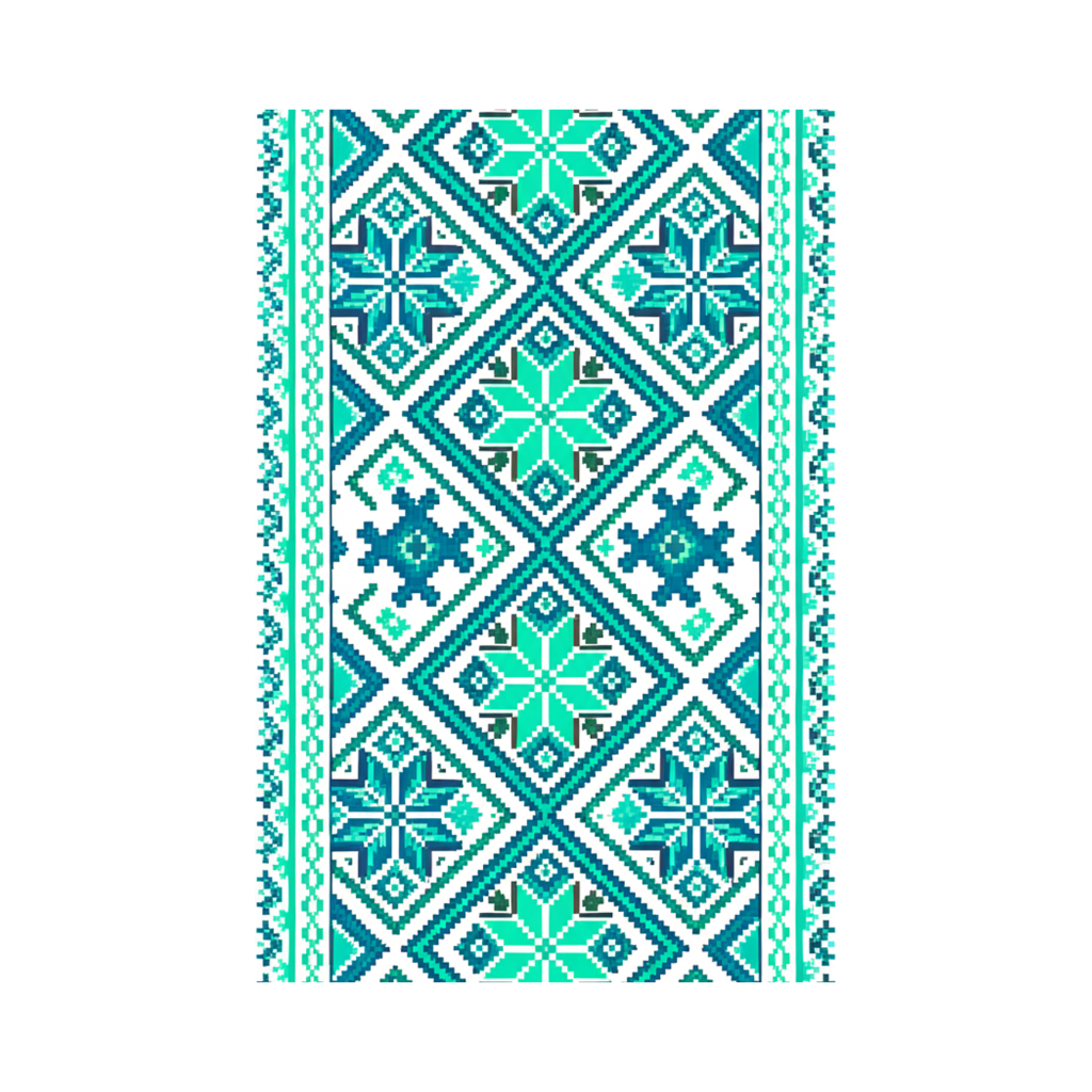 Teal Diamond Rug