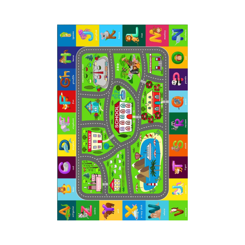 Animal Alphabet City Rug
