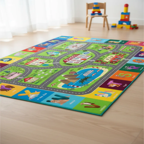 Animal Alphabet City Rug