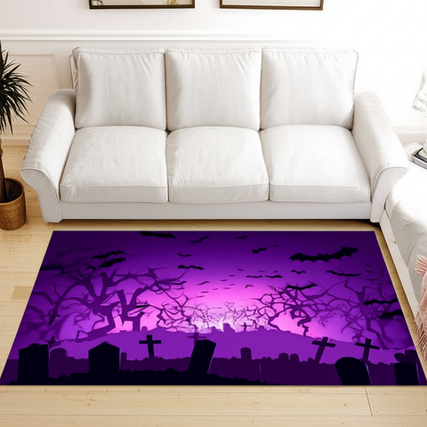 Halloween Graveyard Rug