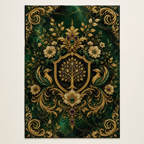 Abundance Crest Plutus Vibe fleece blanket mockup view 1