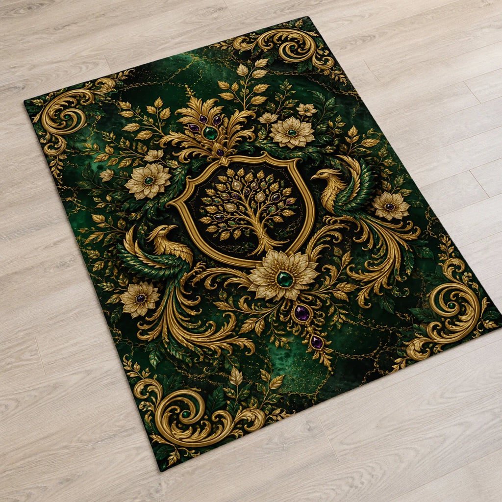 Abundance Crest Plutus Vibe fleece blanket mockup view 2