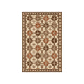 Kartela Turkmen washable Afghan Turkmen style area rug in Beige, flat product view on a white background