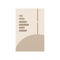Kartela Interval washable minimalist modern area rug in Beige, flat product view on a white background