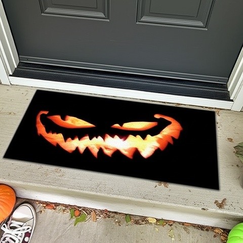 Pumpkin Scary Doormat