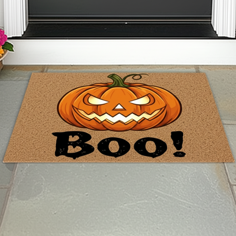 Boo Pumpkin Doormat