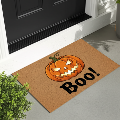 Boo Pumpkin Doormat