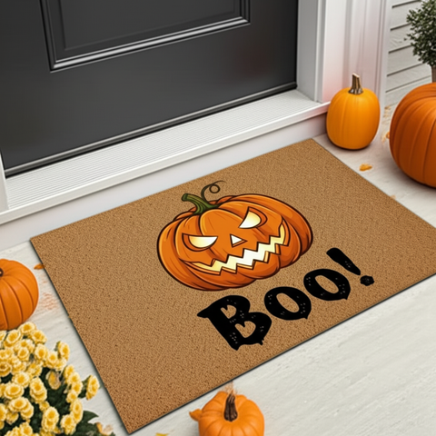 Boo Pumpkin Doormat