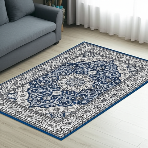 Floral Blue Rug