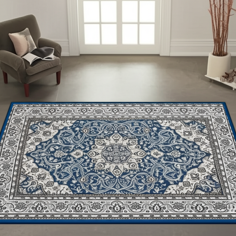 Floral Blue Rug