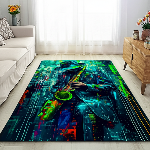 Saxophone Player Rug