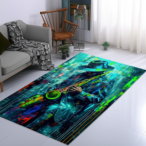 Saxophone Player Rug