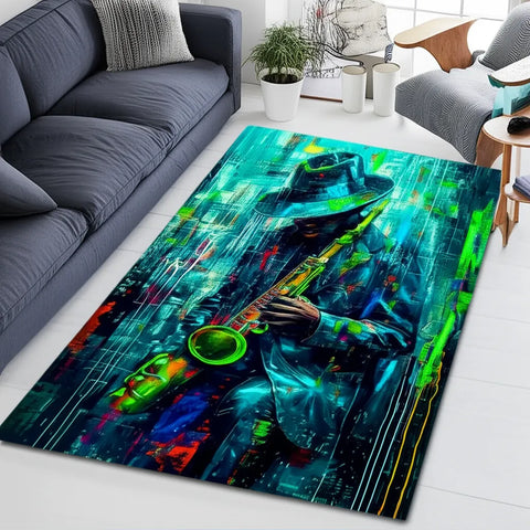 Saxophone Player Rug