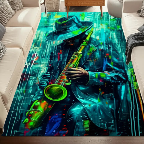 Saxophone Player Rug