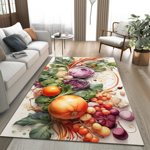 Floral Vegetable Garden Rug