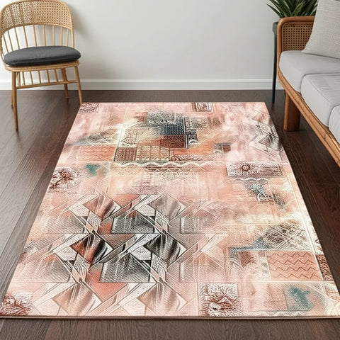 Geometric Patchwork Rug