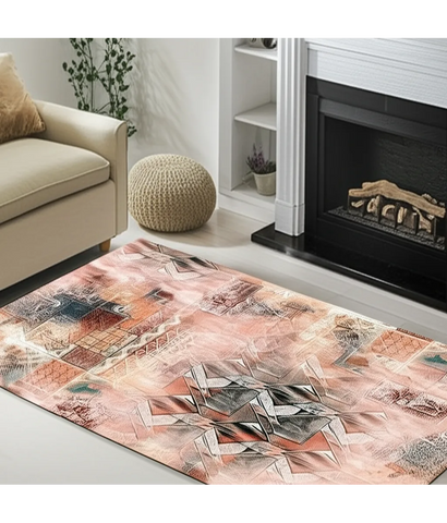 Geometric Patchwork Rug