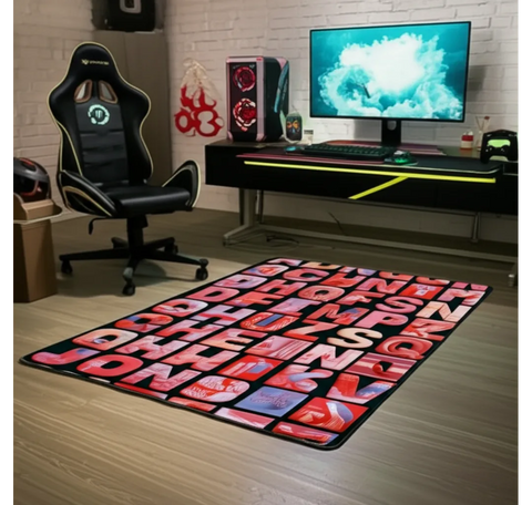 Alphabet Coral Rug