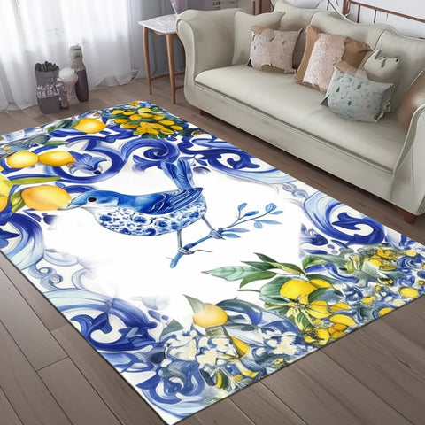 Lemons and Bluebird Rug
