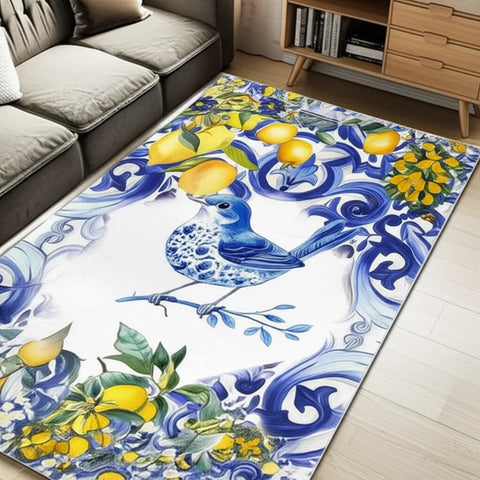 Lemons and Bluebird Rug
