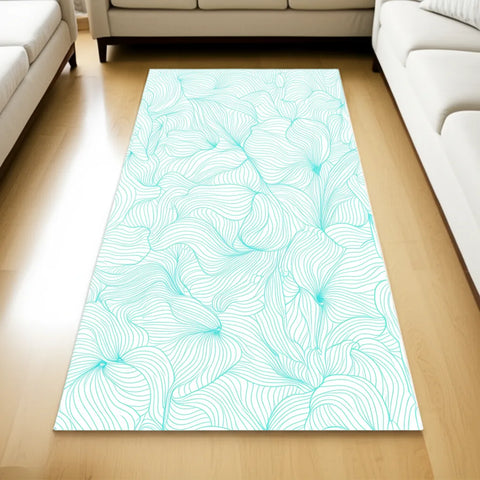 Floral Aqua Rug