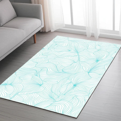 Floral Aqua Rug