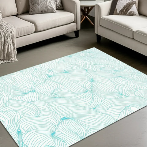 Floral Aqua Rug