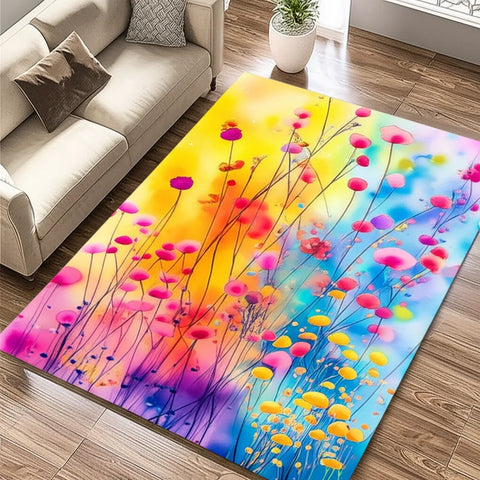 Watercolor Floral Rug