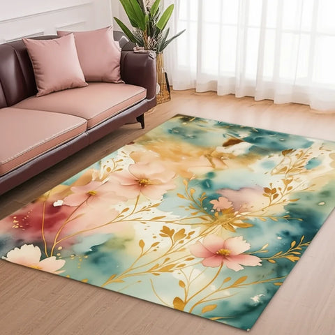 Floral Watercolor Rug