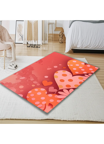Polka Hearts Pattern Rug