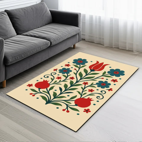 Floral Folk Rug