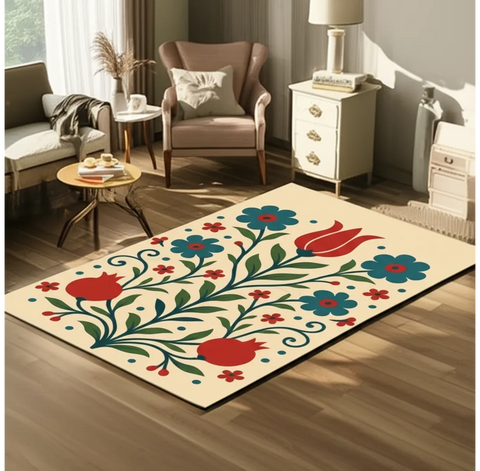 Floral Folk Rug