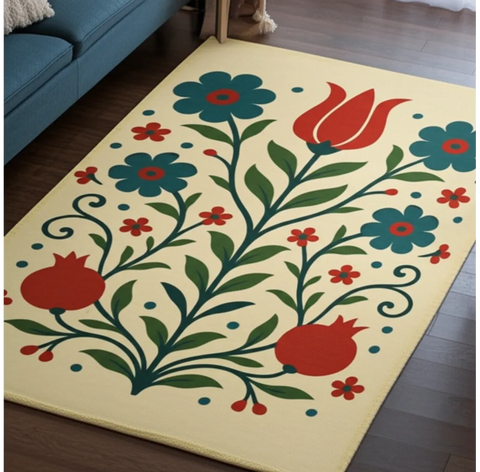 Floral Folk Rug