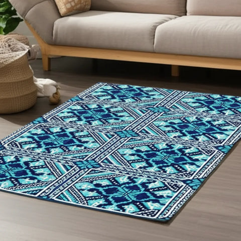 Pixel Blue Rug