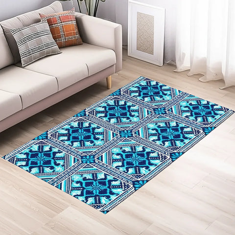 Pixel Blue Rug
