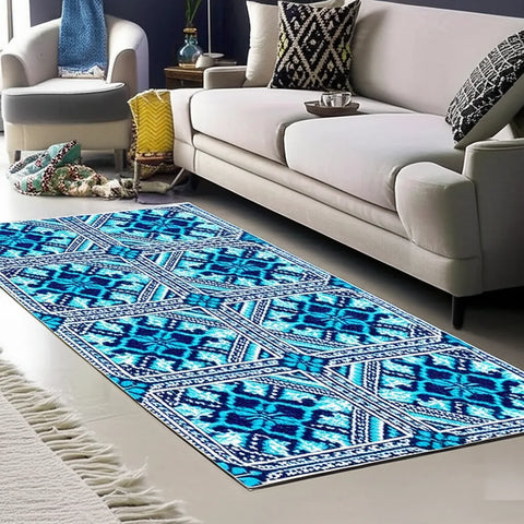 Pixel Blue Rug