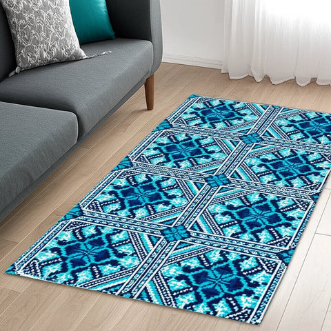 Pixel Blue Rug