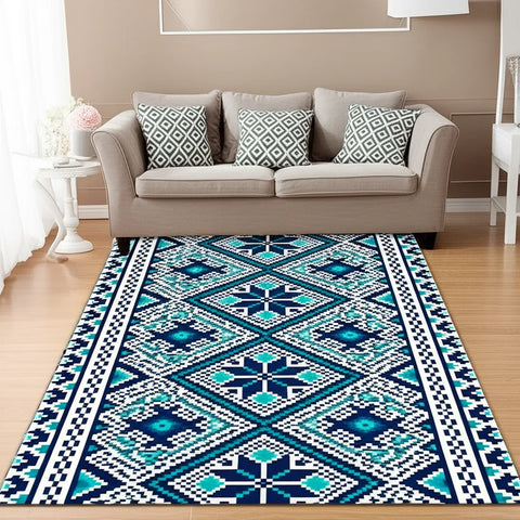 Geometric Pixel Rug