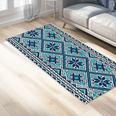 Geometric Pixel Rug