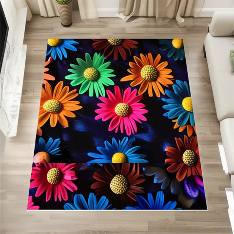 Retro Floral Rug