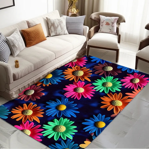Retro Floral Rug