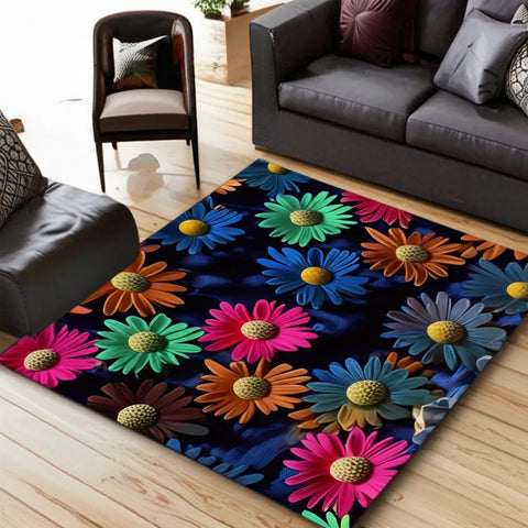 Retro Floral Rug