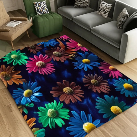 Retro Floral Rug