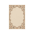 Kartela Cloud Frame washable classic bordered area rug in Beige, flat product view on a white background