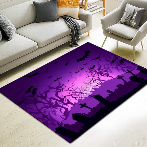 Halloween Graveyard Rug