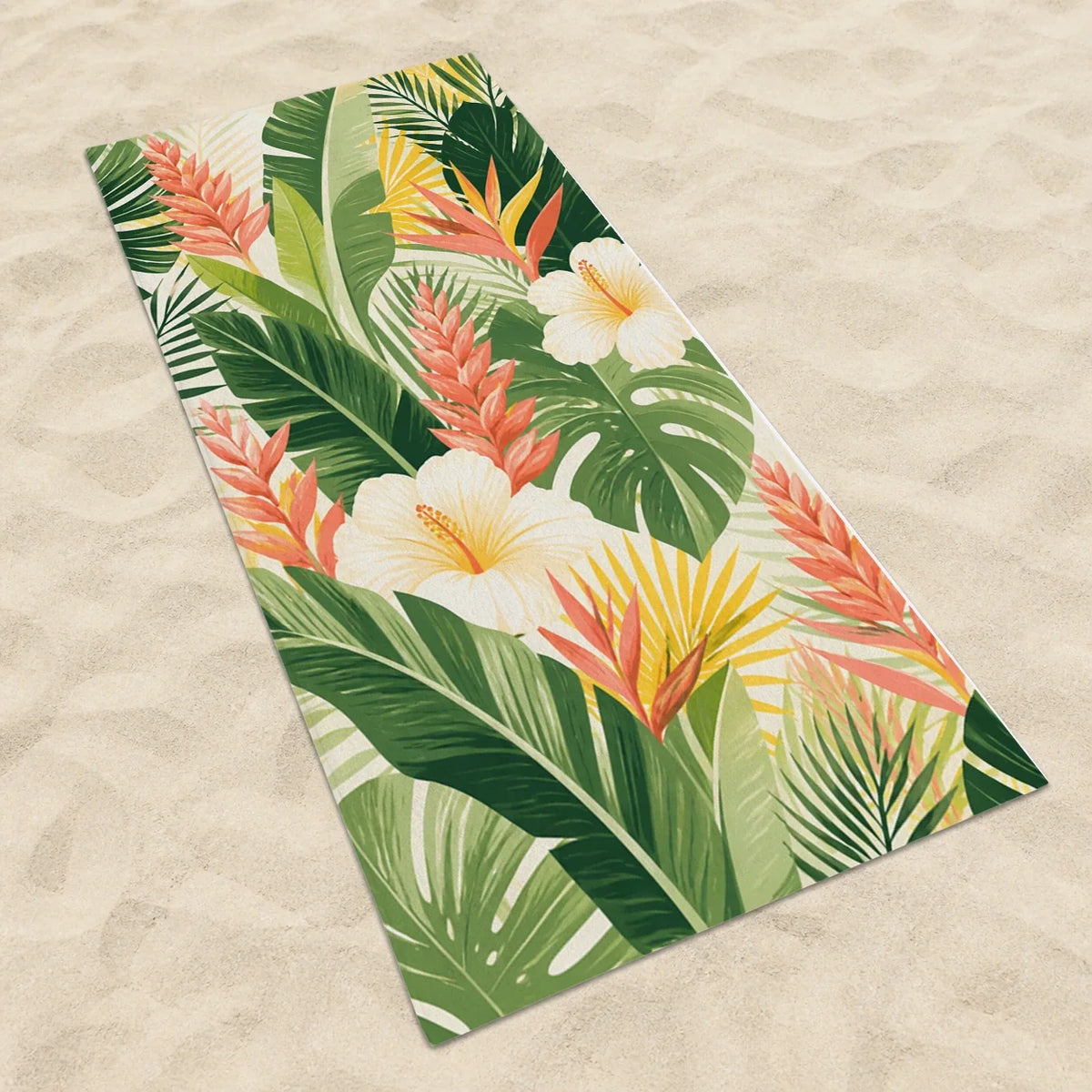 Coastal Canopy Chloris beach towel mockup view 2