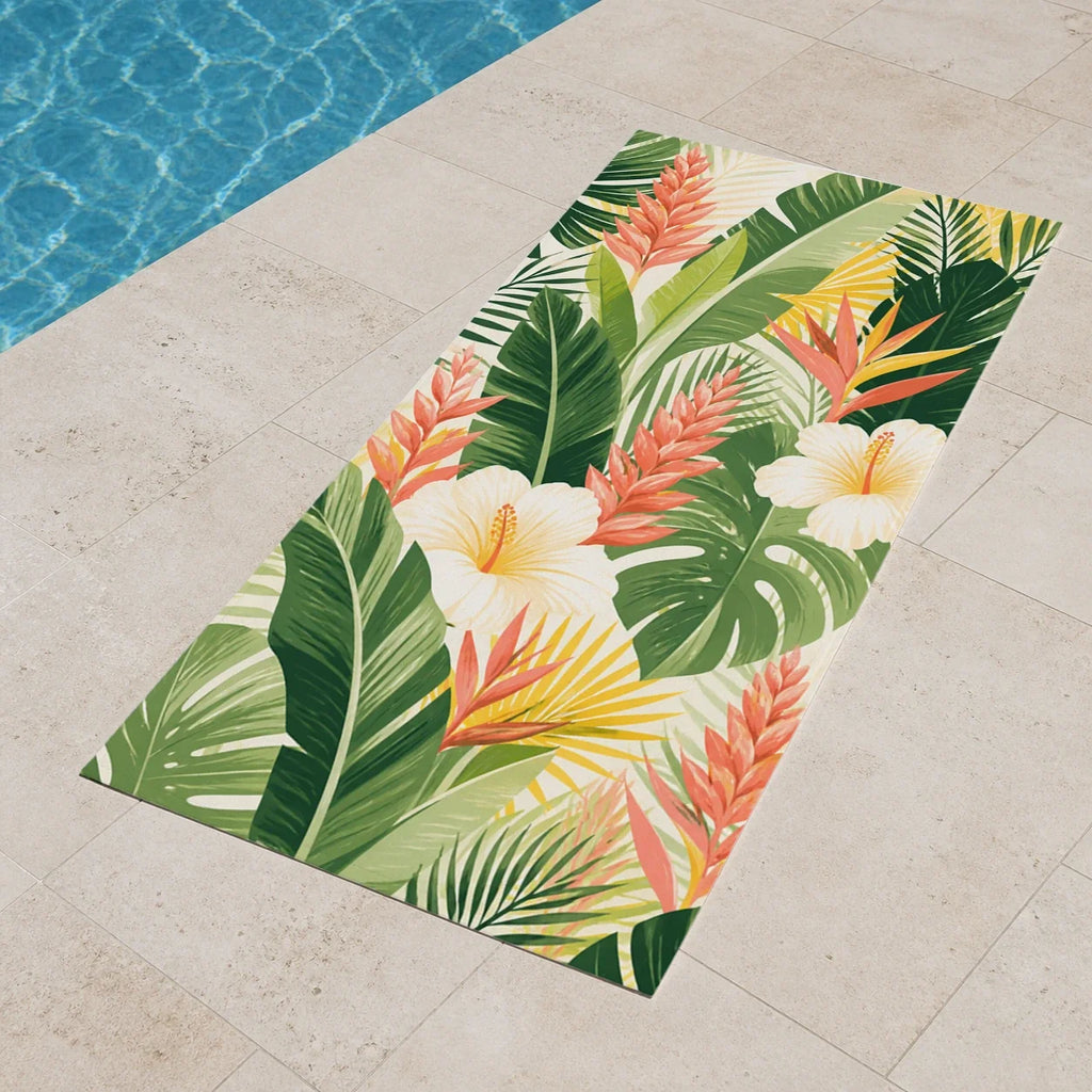 Coastal Canopy Chloris beach towel mockup view 3