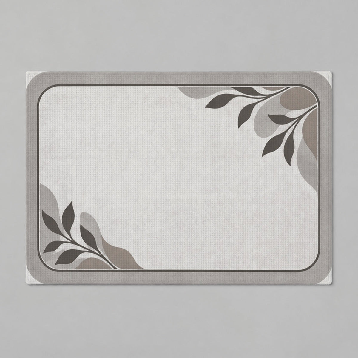 Kartela Diatomite washable stone-look bath mat in Light Gray, flat product view on a gray background